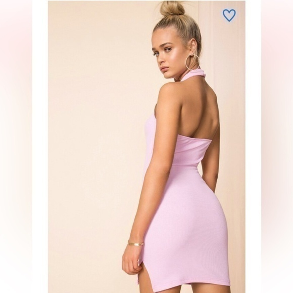 SUPERDOWN ORIANA RIBBED HALTER DRESS - Picture 2 of 13